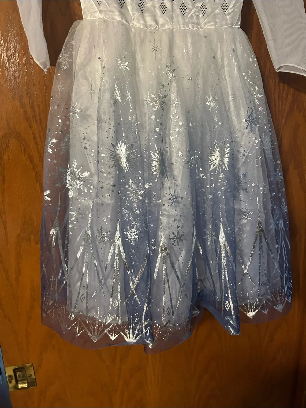 Girls White and Silver Snow Princess Costume Dress